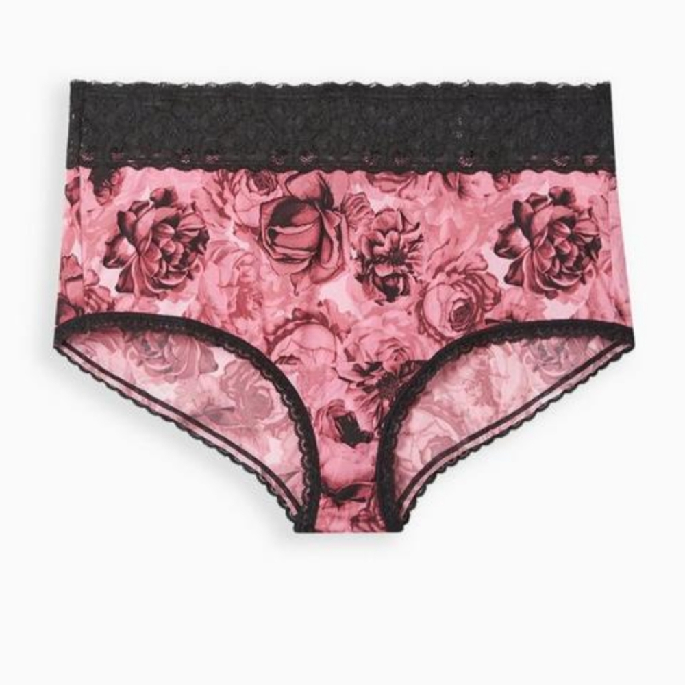 Torrid Second Skin Mid-Rise Brief Mini Lattice Back Panty